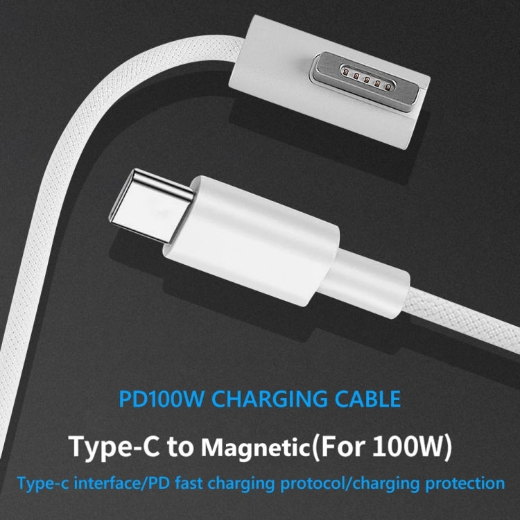 Cavo di ricarica da MagSafe 1 (a forma di L) a USB-C/Type-C PD da 100 W a 5 pin, lunghezza cavo: 1,8 m, MagSafe 1 (L-shaped)
