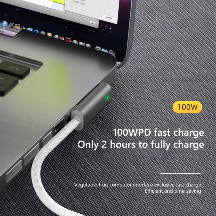 Cavo di ricarica da MagSafe 1 (a forma di L) a USB-C/Type-C PD da 100 W a 5 pin, lunghezza cavo: 1,8 m, MagSafe 1 (L-shaped)