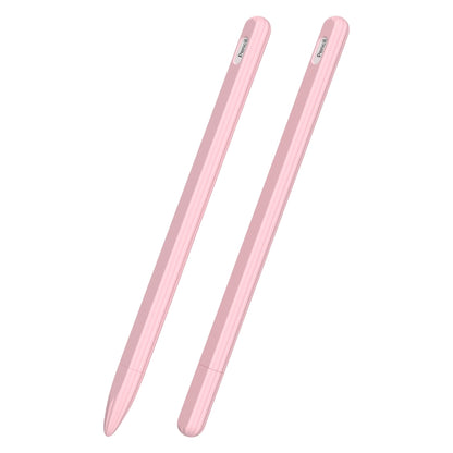 Custodia per stilo in silicone liquido a strisce 3 in 1 con due cappucci per le punte, For Apple Pencil 1, For Apple Pencil 2