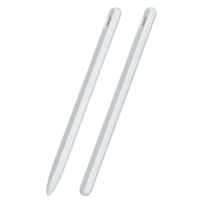 Custodia per stilo in silicone liquido a strisce 3 in 1 con due cappucci per le punte, For Apple Pencil 1, For Apple Pencil 2