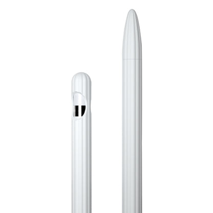 Custodia per stilo in silicone liquido a strisce 3 in 1 con due cappucci per le punte, For Apple Pencil 1, For Apple Pencil 2