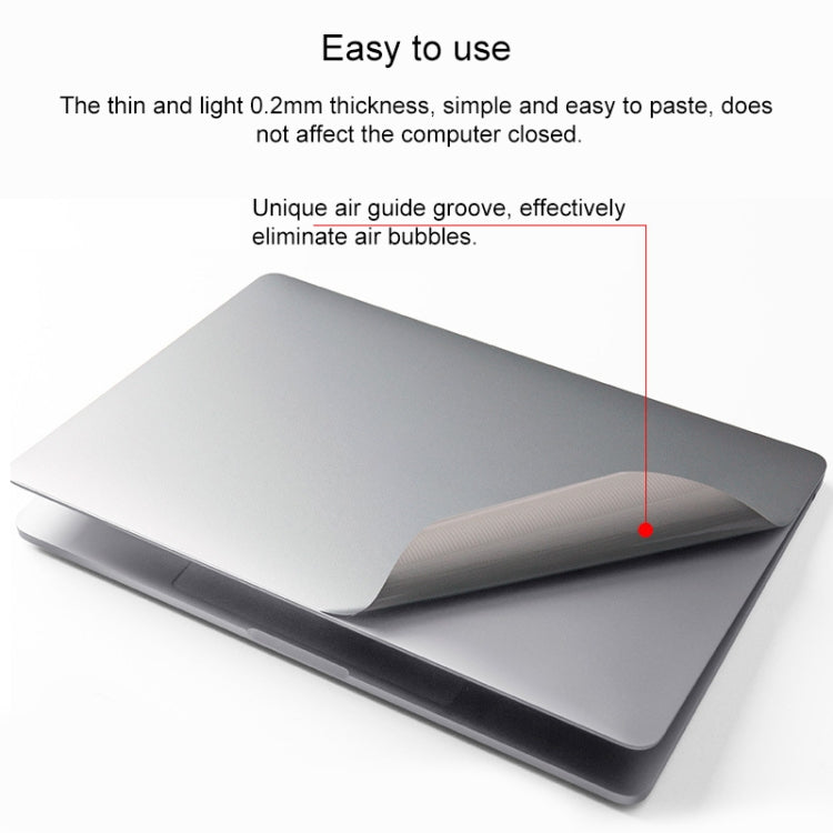 Pellicola di copertura superiore 4 in 1 + Pellicola di copertura inferiore + Pellicola a supporto completo + Pellicola per touchpad Pellicola protettiva per laptop, For Pro Retina 15.4 inch A1398, For Air 11.6 inch A1370, For 13.3 inch A1278�����������...