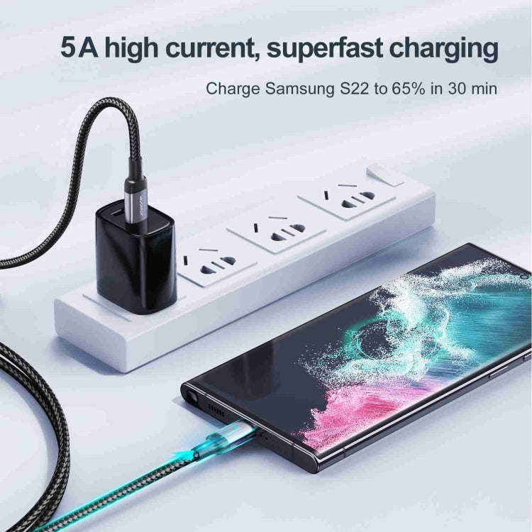 JOYROOM S-CC100A10 Cavo dati di ricarica rapida da 100 W da USB-C/tipo-C a USB-C/tipo-C serie straordinaria, 100W Type-C,1.2m