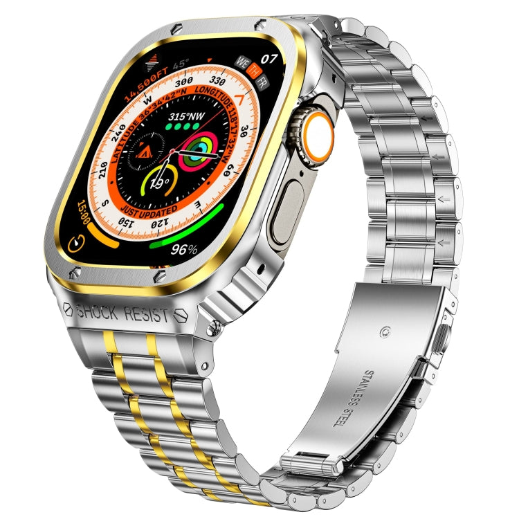 Custodia protettiva per orologio integrata in metallo, For Apple Watch Series SE 2025&6&SE&5&4 44mm, For Apple Watch Ultra 3 / 2 / 1 49mm, For Apple Watch Series 9 / 8 / 7 45mm