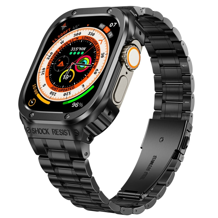 Custodia protettiva per orologio integrata in metallo, For Apple Watch Series SE 2025&6&SE&5&4 44mm, For Apple Watch Ultra 3 / 2 / 1 49mm, For Apple Watch Series 9 / 8 / 7 45mm