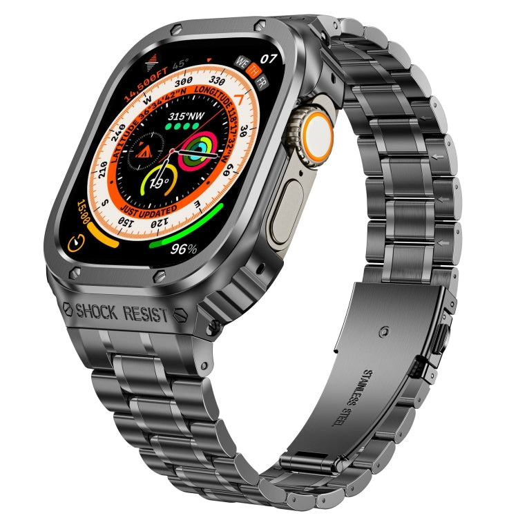 Custodia protettiva per orologio integrata in metallo, For Apple Watch Series SE 2025&6&SE&5&4 44mm, For Apple Watch Ultra 3 / 2 / 1 49mm, For Apple Watch Series 9 / 8 / 7 45mm