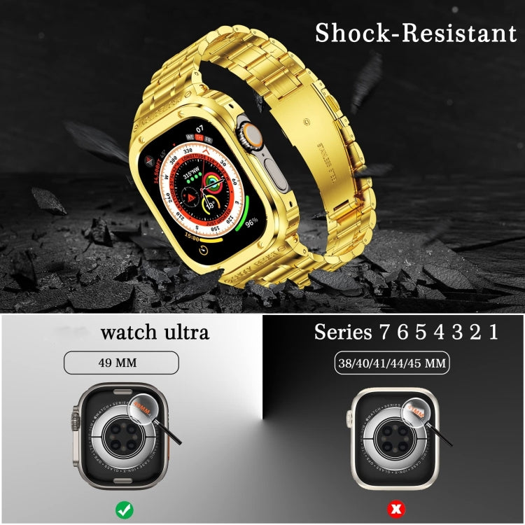 Custodia protettiva per orologio integrata in metallo, For Apple Watch Series SE 2025&6&SE&5&4 44mm, For Apple Watch Ultra 3 / 2 / 1 49mm, For Apple Watch Series 9 / 8 / 7 45mm