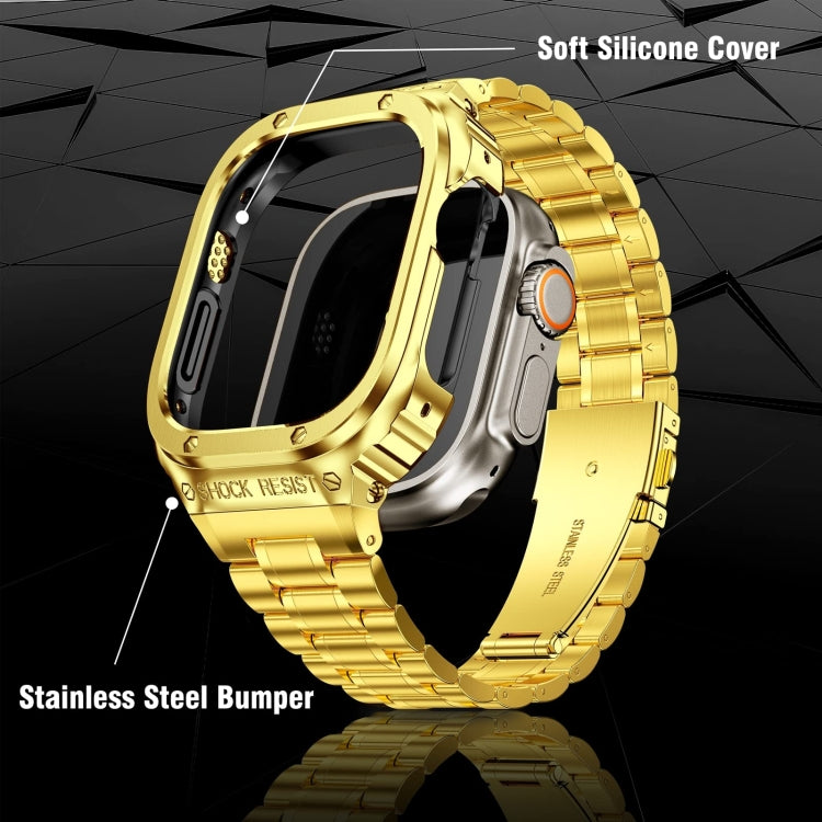 Custodia protettiva per orologio integrata in metallo, For Apple Watch Series SE 2025&6&SE&5&4 44mm, For Apple Watch Ultra 3 / 2 / 1 49mm, For Apple Watch Series 9 / 8 / 7 45mm