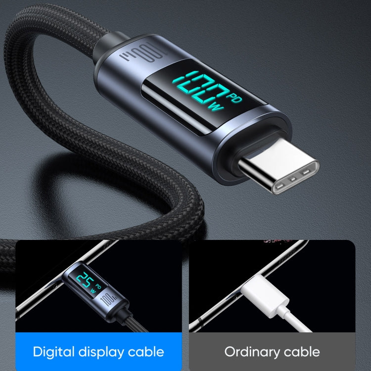 JOYROOM S-CC100A16 100W USB-C / Tipo-C a USB-C / Tipo-C Display digitale Cavo dati di ricarica rapida, Type-C to Type-C