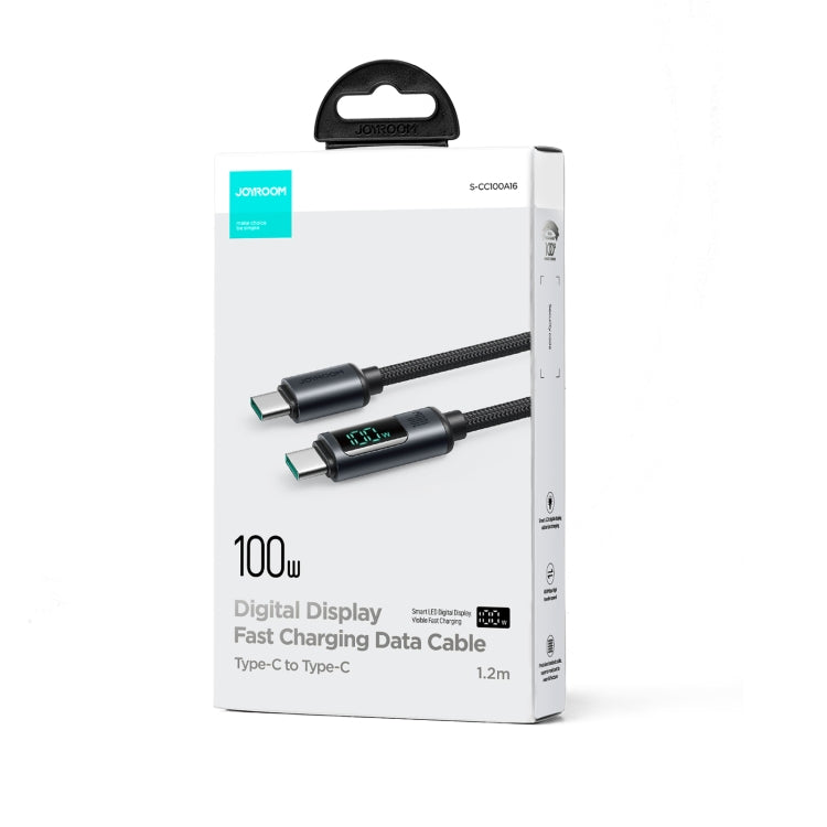 JOYROOM S-CC100A16 100W USB-C / Tipo-C a USB-C / Tipo-C Display digitale Cavo dati di ricarica rapida, Type-C to Type-C