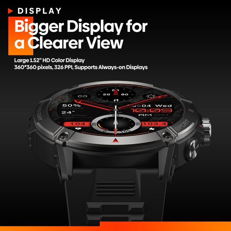 Zeblaze Ares 3 Smart Watch con schermo IPS da 1,52 pollici supporta il monitoraggio della salute / chiamate vocali