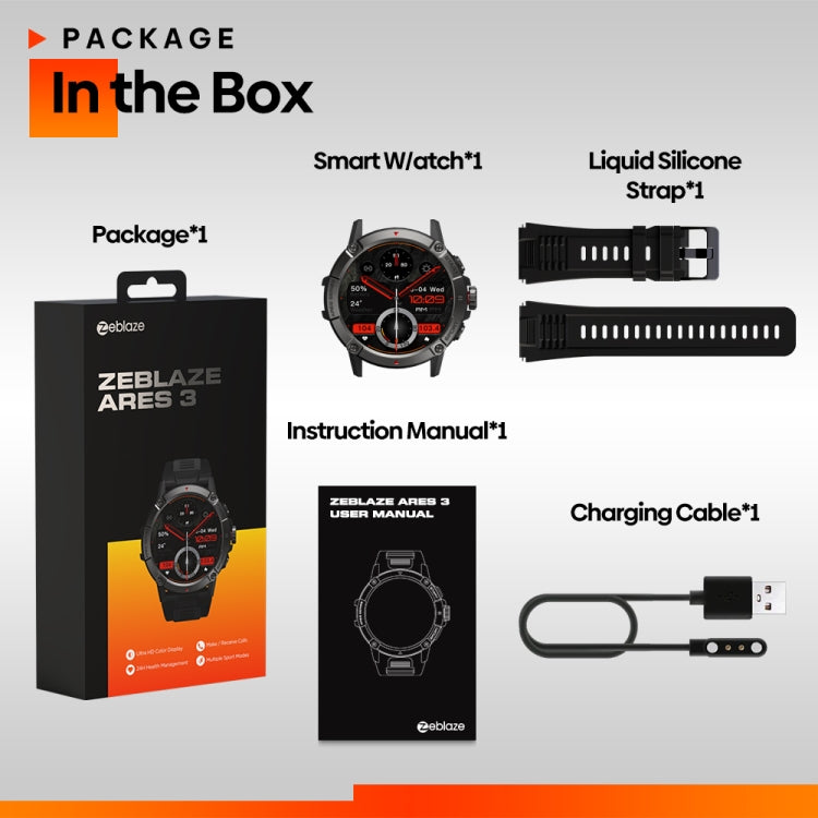 Zeblaze Ares 3 Smart Watch con schermo IPS da 1,52 pollici supporta il monitoraggio della salute / chiamate vocali