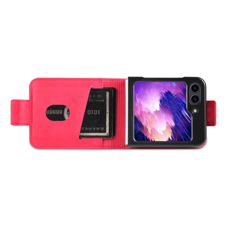 AZNS Custodia per telefono in pelle a conchiglia con struttura in vitello magnetico, For Samsung Galaxy Z Flip5 5G