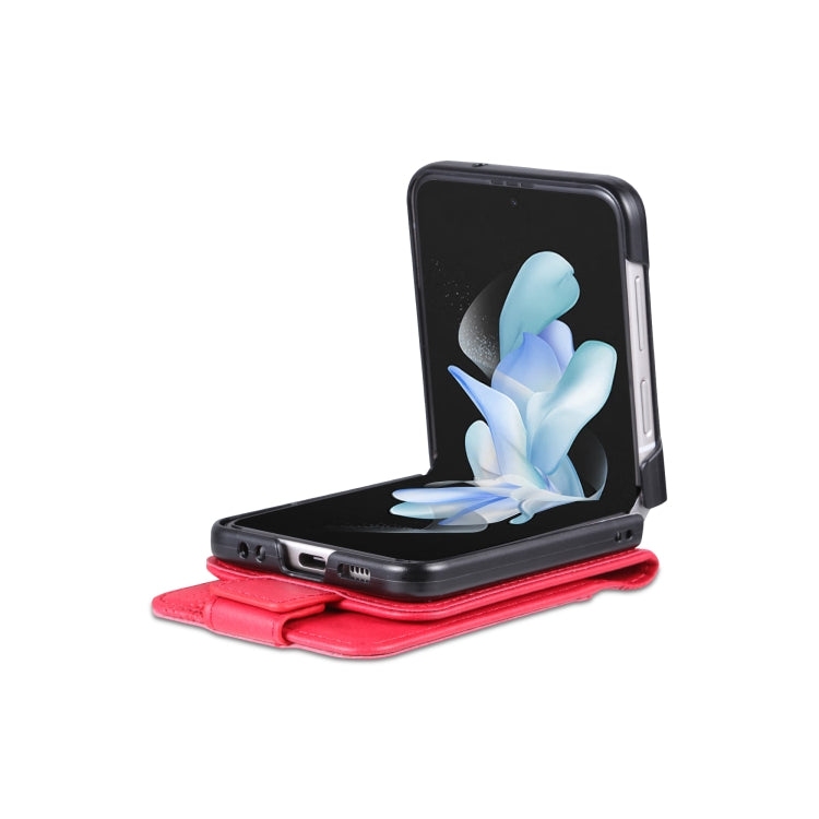 AZNS Custodia per telefono in pelle a conchiglia con struttura in vitello magnetico, For Samsung Galaxy Z Flip5 5G