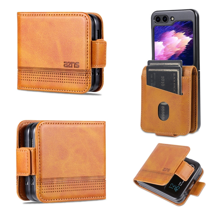 AZNS Custodia per telefono in pelle a conchiglia con struttura in vitello magnetico, For Samsung Galaxy Z Flip6 5G, For Samsung Galaxy Z Fold6 5G, For Samsung Galaxy Z Fold5 5G, For Samsung Galaxy Z Flip5 5G