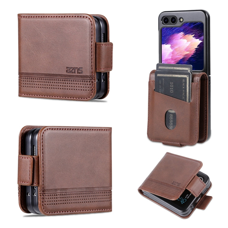 AZNS Custodia per telefono in pelle a conchiglia con struttura in vitello magnetico, For Samsung Galaxy Z Flip6 5G, For Samsung Galaxy Z Fold6 5G, For Samsung Galaxy Z Fold5 5G, For Samsung Galaxy Z Flip5 5G