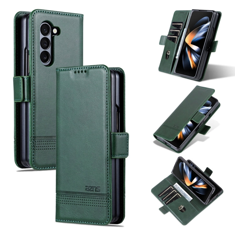 AZNS Custodia per telefono in pelle a conchiglia con struttura in vitello magnetico, For Samsung Galaxy Z Flip7 5G, For Samsung Galaxy Z Fold6 5G, For Samsung Galaxy Z Fold5 5G, For Samsung Galaxy Z Flip5 5G