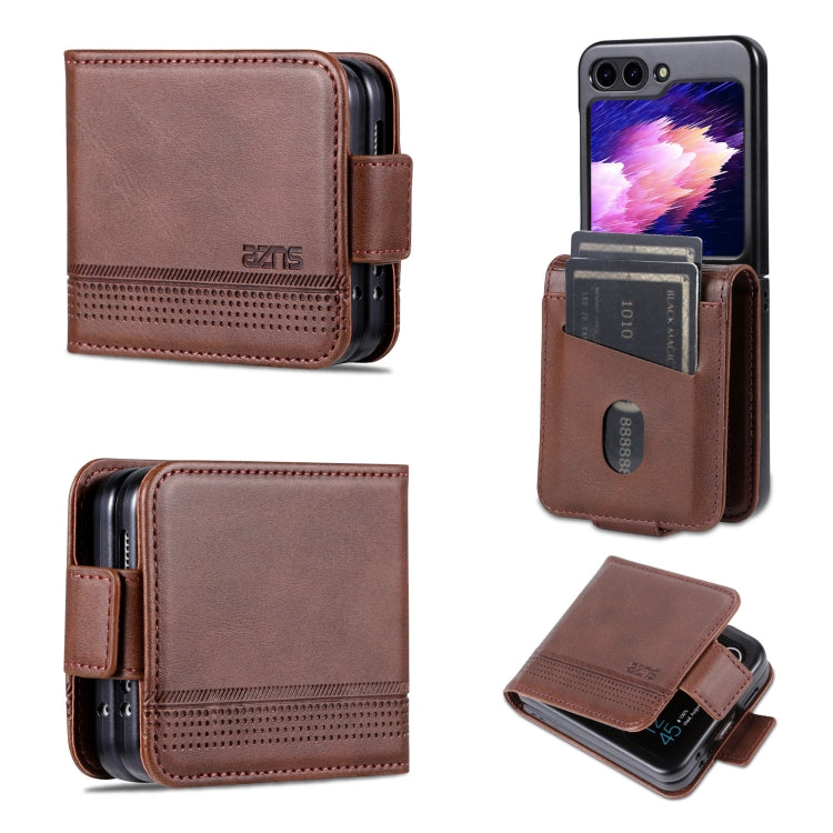 AZNS Custodia per telefono in pelle a conchiglia con struttura in vitello magnetico, For Galaxy Z Fold8 Ultra 5G, For Galaxy Z Flip8 5G, For Samsung Galaxy Z Flip7 FE / Flip6, For Samsung Galaxy Z Fold7 5G