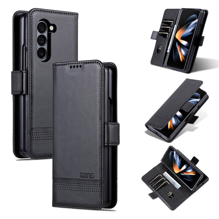 AZNS Custodia per telefono in pelle a conchiglia con struttura in vitello magnetico, For Samsung Galaxy Z Flip7 5G, For Samsung Galaxy Z Fold6 5G, For Samsung Galaxy Z Fold5 5G, For Samsung Galaxy Z Flip5 5G