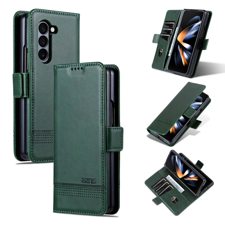 AZNS Custodia per telefono in pelle a conchiglia con struttura in vitello magnetico, For Samsung Galaxy Z Flip7 5G, For Samsung Galaxy Z Fold6 5G, For Samsung Galaxy Z Fold5 5G, For Samsung Galaxy Z Flip5 5G