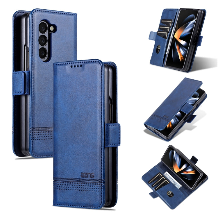 AZNS Custodia per telefono in pelle a conchiglia con struttura in vitello magnetico, For Samsung Galaxy Z Flip7 5G, For Samsung Galaxy Z Fold6 5G, For Samsung Galaxy Z Fold5 5G, For Samsung Galaxy Z Flip5 5G