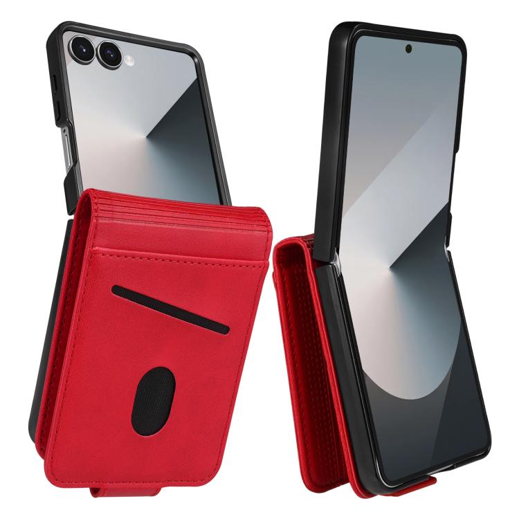AZNS Custodia per telefono in pelle a conchiglia con struttura in vitello magnetico
