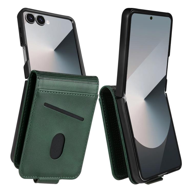 AZNS Custodia per telefono in pelle a conchiglia con struttura in vitello magnetico