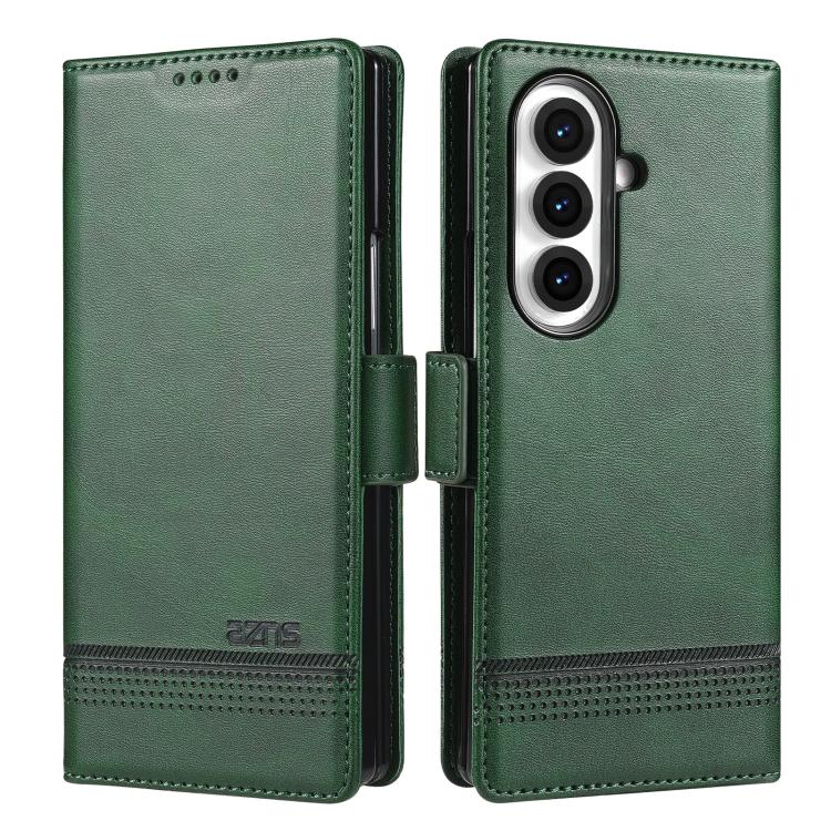AZNS Custodia per telefono in pelle a conchiglia con struttura in vitello magnetico