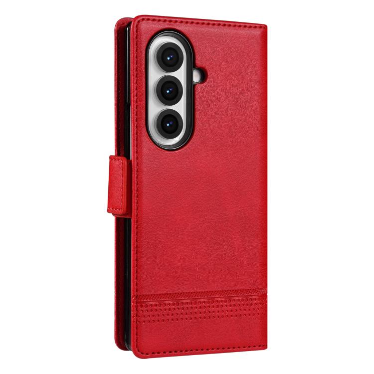 AZNS Custodia per telefono in pelle a conchiglia con struttura in vitello magnetico, For Galaxy Z Fold8 Ultra 5G, For Galaxy Z Flip8 5G, For Samsung Galaxy Z Flip7 FE / Flip6, For Samsung Galaxy Z Fold7 5G