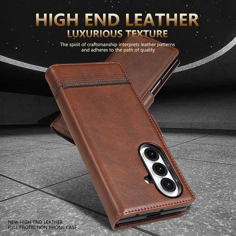 AZNS Custodia per telefono in pelle a conchiglia con struttura in vitello magnetico, For Galaxy Z Fold8 Ultra 5G, For Galaxy Z Flip8 5G, For Samsung Galaxy Z Flip7 FE / Flip6, For Samsung Galaxy Z Fold7 5G
