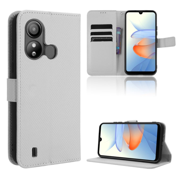 Custodia per telefono in pelle con trama a diamante, For ZTE Blade L220, For ZTE Axon 40 Lite