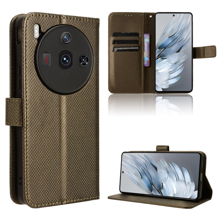 Custodia per telefono in pelle con trama a diamante, For ZTE Blade V50 Vita 4G, For ZTE Blade A33s, For ZTE Blade A53 Pro, For ZTE nubia Z50S Pro