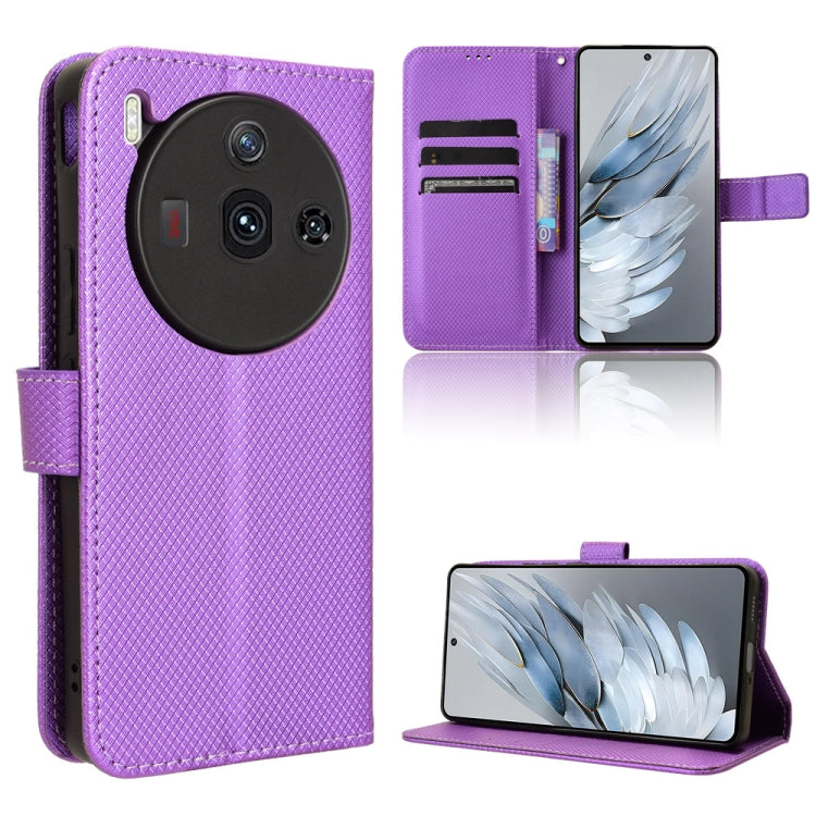 Custodia per telefono in pelle con trama a diamante, For ZTE Blade V50 Vita 4G, For ZTE Blade A33s, For ZTE Blade A53 Pro, For ZTE nubia Z50S Pro