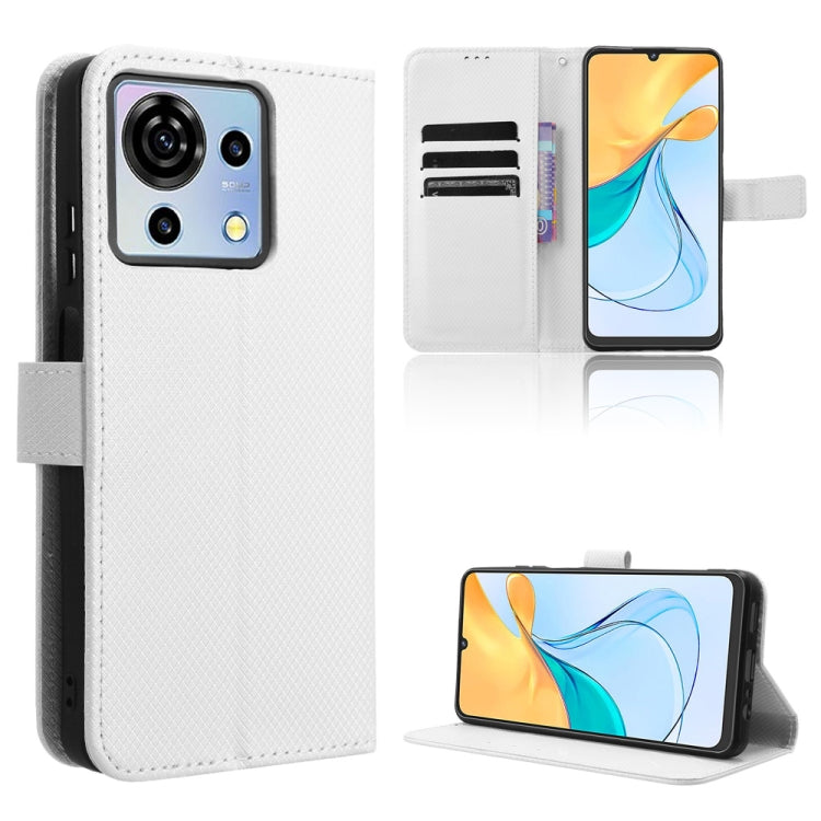 Custodia per telefono in pelle con trama a diamante, For ZTE Blade V50 Vita 4G, For ZTE Blade A33s, For ZTE Blade A53 Pro, For ZTE nubia Z50S Pro