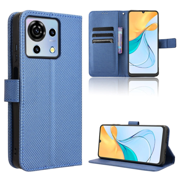 Custodia per telefono in pelle con trama a diamante, For ZTE Blade V50 Vita 4G, For ZTE Blade A33s, For ZTE Blade A53 Pro, For ZTE nubia Z50S Pro