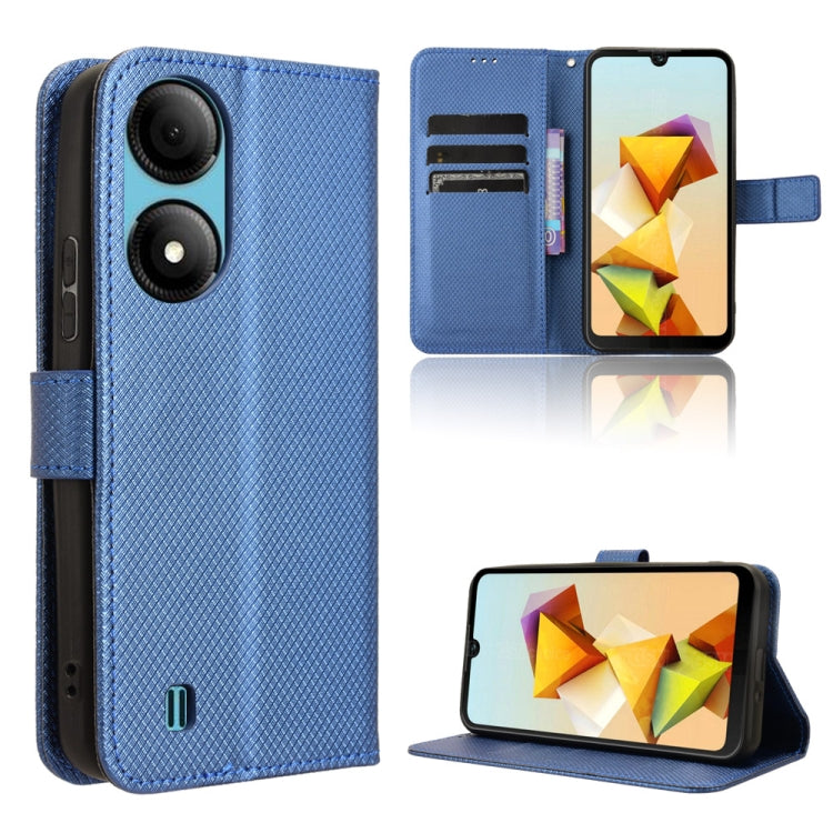 Custodia per telefono in pelle con trama a diamante, For ZTE Blade V50 Vita 4G, For ZTE Blade A33s, For ZTE Blade A53 Pro, For ZTE nubia Z50S Pro