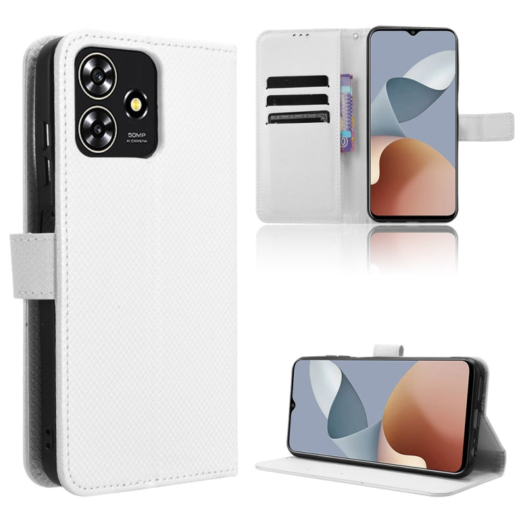 Custodia per telefono in pelle con trama a diamante, For ZTE Blade A73 4G, For ZTE nubia Red Magic 9 Pro, For ZTE Blade A73 5G, For ZTE Blade V50 Vita 4G