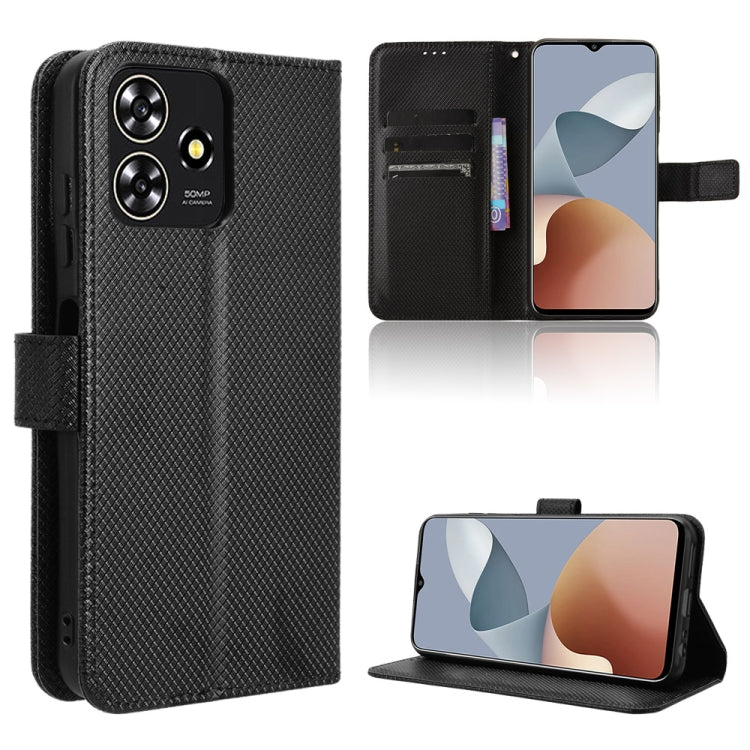 Custodia per telefono in pelle con trama a diamante, For ZTE Blade A54, For ZTE Blade A73 4G, For ZTE nubia Red Magic 9 Pro, For ZTE Blade A73 5G