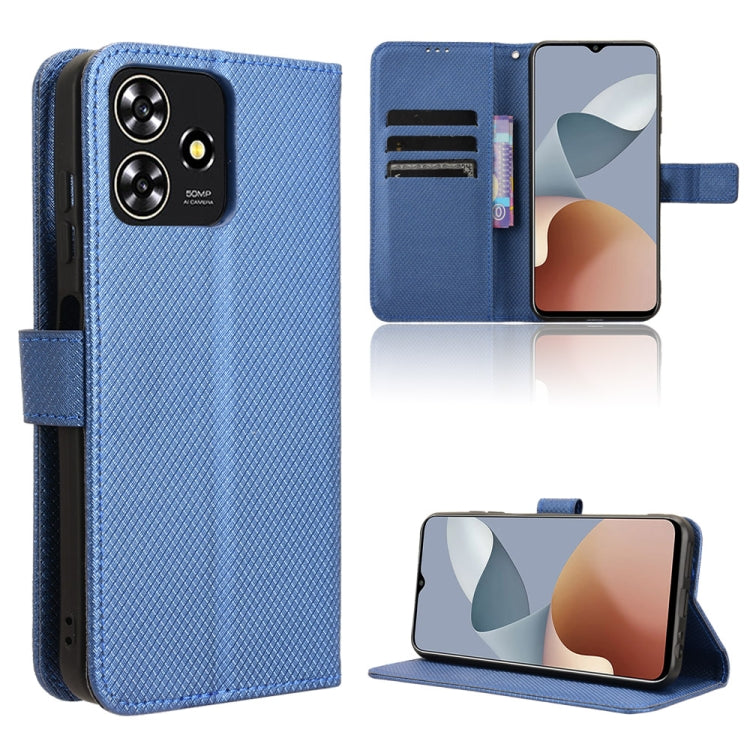 Custodia per telefono in pelle con trama a diamante, For ZTE Blade A54, For ZTE Blade A73 4G, For ZTE nubia Red Magic 9 Pro, For ZTE Blade A73 5G