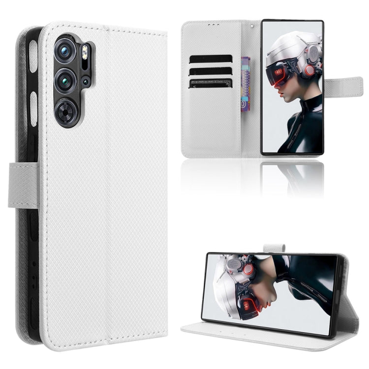 Custodia per telefono in pelle con trama a diamante, For ZTE nubia Red Magic 9 Pro, For ZTE Blade A73 5G, For ZTE Blade V50 Vita 4G, For ZTE Blade A33s