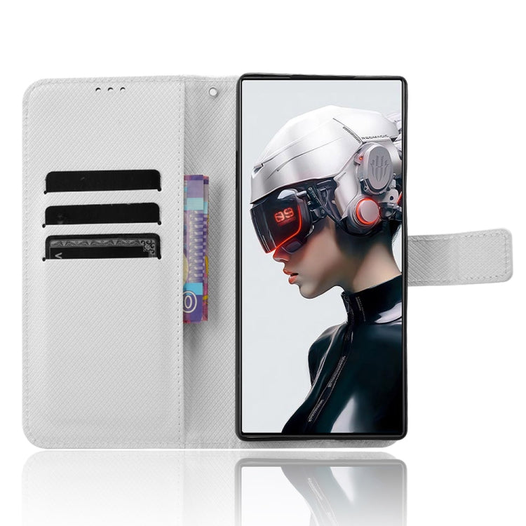 Custodia per telefono in pelle con trama a diamante, For ZTE nubia Red Magic 9 Pro, For ZTE Blade A73 5G, For ZTE Blade V50 Vita 4G, For ZTE Blade A33s
