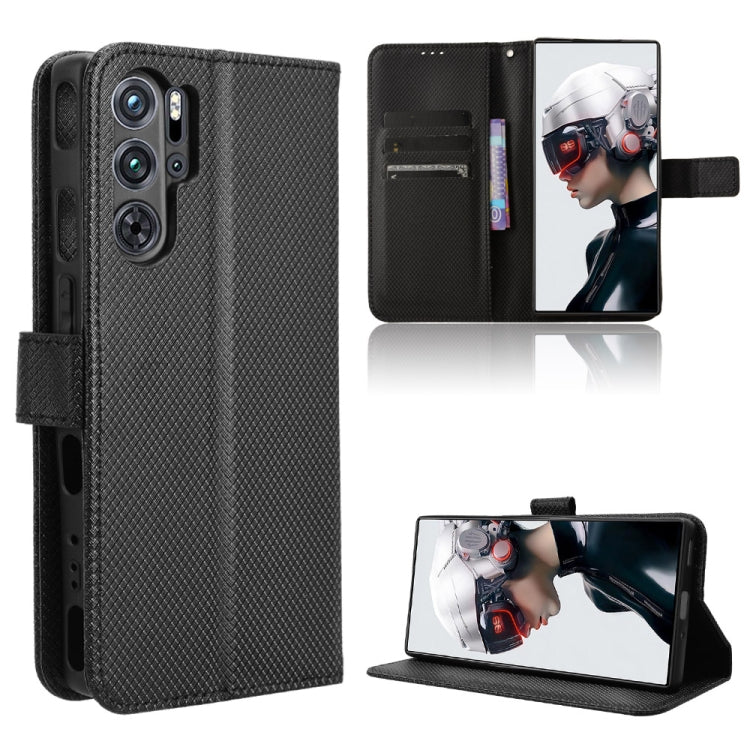 Custodia per telefono in pelle con trama a diamante, For ZTE Blade A54, For ZTE Blade A73 4G, For ZTE nubia Red Magic 9 Pro, For ZTE Blade A73 5G