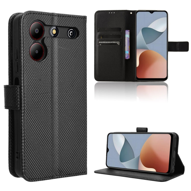 Custodia per telefono in pelle con trama a diamante, For ZTE Blade A54, For ZTE Blade A73 4G, For ZTE nubia Red Magic 9 Pro, For ZTE Blade A73 5G
