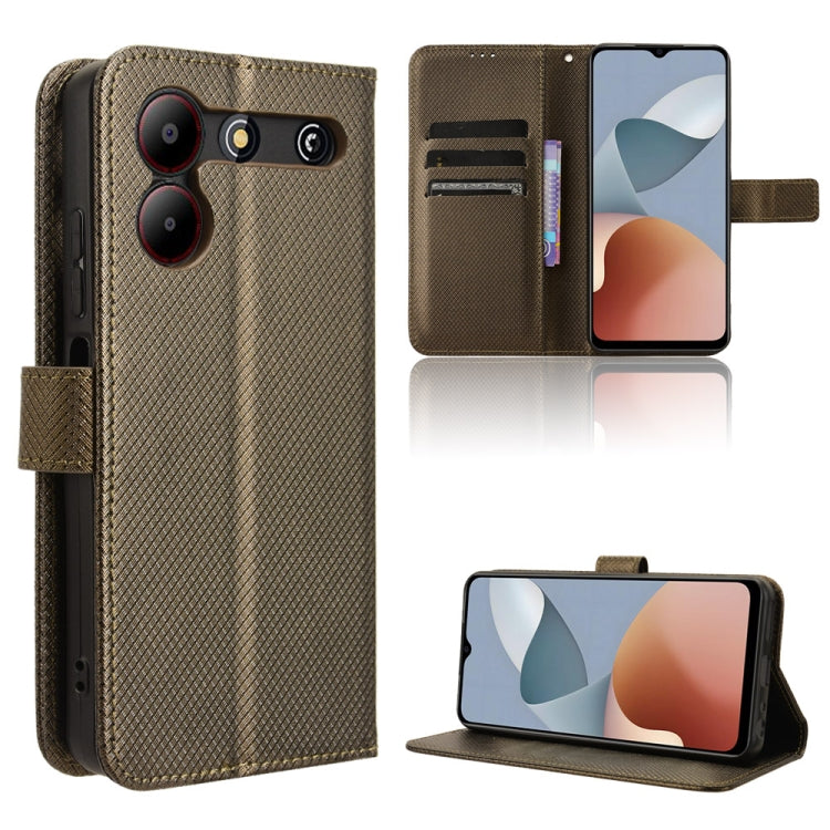Custodia per telefono in pelle con trama a diamante, For ZTE Blade A54, For ZTE Blade A73 4G, For ZTE nubia Red Magic 9 Pro, For ZTE Blade A73 5G