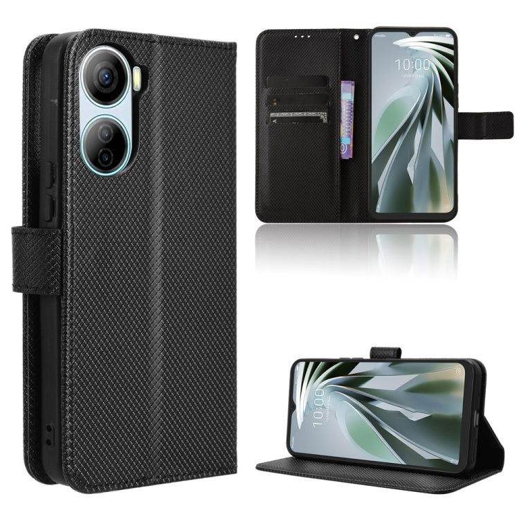 Custodia per telefono in pelle con trama a diamante, For ZTE nubia Neo 2, For ZTE Blade A34, For ZTE Libero 5G IV, For ZTE nubia Z60 Ultra