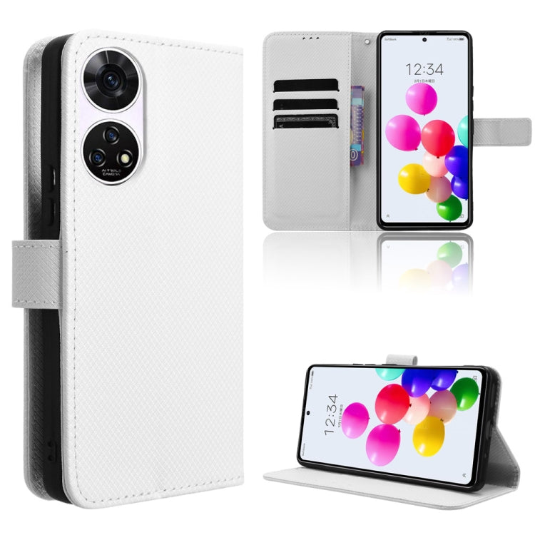 Custodia per telefono in pelle con trama a diamante, For ZTE Anshin Family, For ZTE nubia Focus Pro 5G, For ZTE nubia Neo 2, For ZTE Blade A34