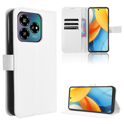 Custodia per telefono in pelle con trama a diamante, For ZTE nubia Z60S Pro, For ZTE Blade A35, For ZTE Axon 60 Lite / Blade V60 Vita, For ZTE Blade V60 / Axon 60 4G