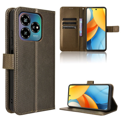 Custodia per telefono in pelle con trama a diamante, For ZTE nubia Z60S Pro, For ZTE Blade A35, For ZTE Axon 60 Lite / Blade V60 Vita, For ZTE Blade V60 / Axon 60 4G
