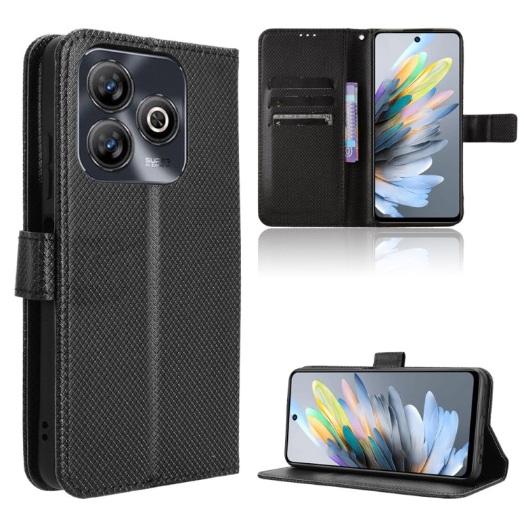 Custodia per telefono in pelle con trama a diamante, For ZTE Blade A75 5G, For ZTE Blade A75 4G, For ZTE nubia Z60S Pro, For ZTE Blade A35