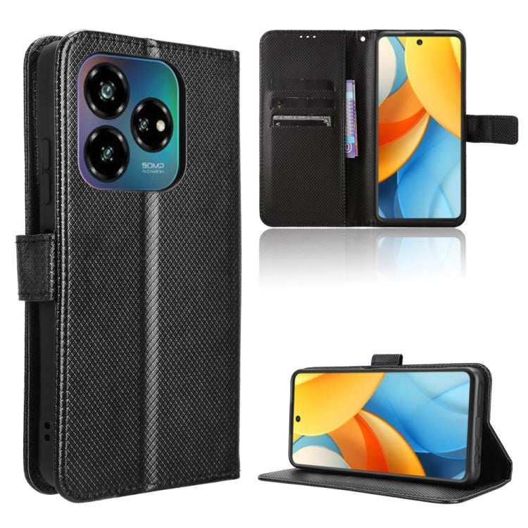 Custodia per telefono in pelle con trama a diamante, For ZTE Blade A35 Lite, For ZTE Blade V70 4G, For ZTE nubia Red Magic 10 Pro / 10 Pro+, For ZTE Blade V60 Design